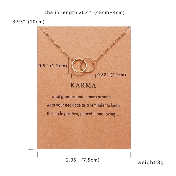 “Karma” Inspirational Necklace - Picture 2 of 3